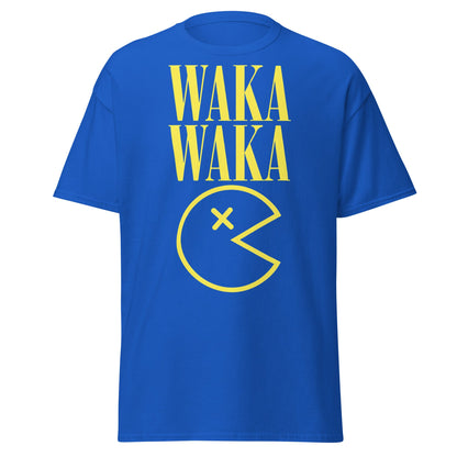 WAKA WAKA Pac - Man Parody T-Shirt | Funny Retro Tee - Royal - T-Shirts Online