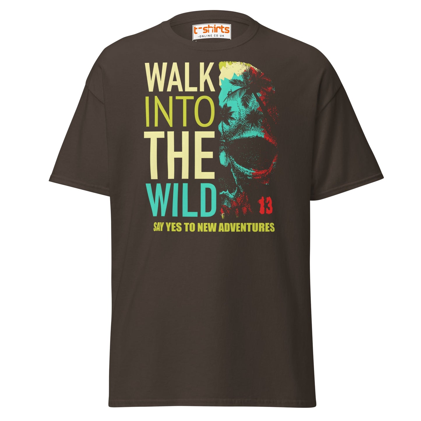 Walk Into The Wild T-Shirt – Adventure Travel Tee - Dark Chocolate - T-Shirts Online