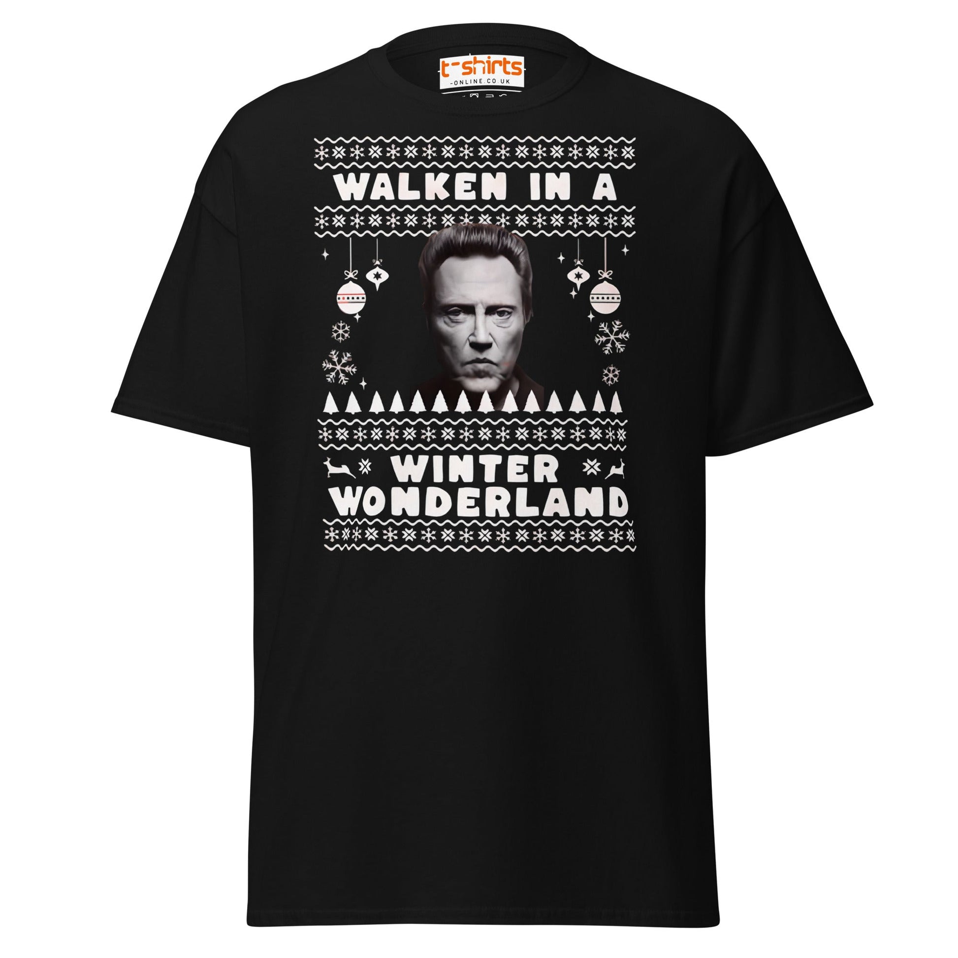 Walken in a Winter Wonderland T-Shirt | Funny Xmas Tee - Black - T-Shirts Online