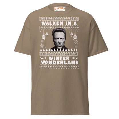 Walken in a Winter Wonderland T-Shirt | Funny Xmas Tee - Brown Savana - T-Shirts Online