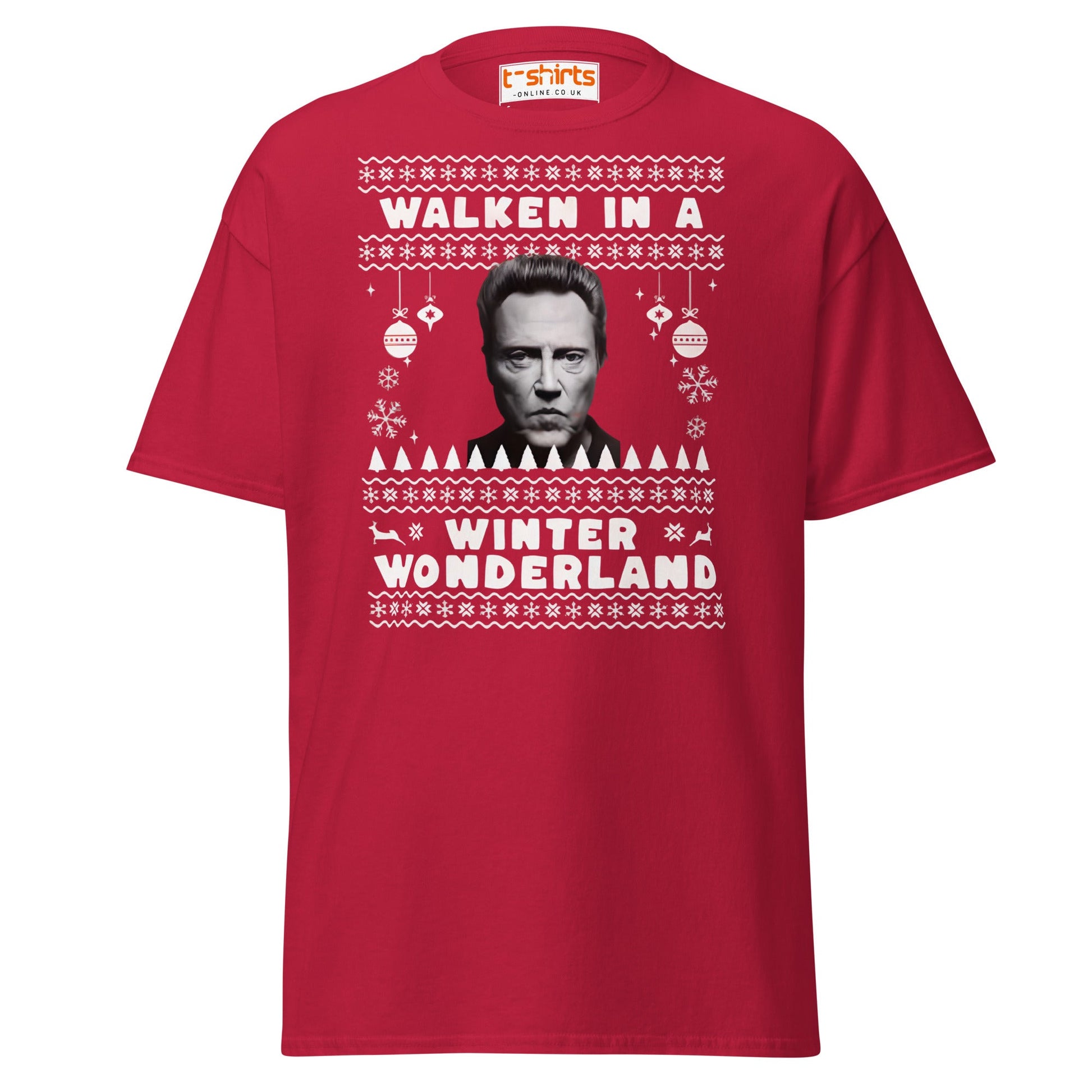 Walken in a Winter Wonderland T-Shirt | Funny Xmas Tee - Cardinal - T-Shirts Online