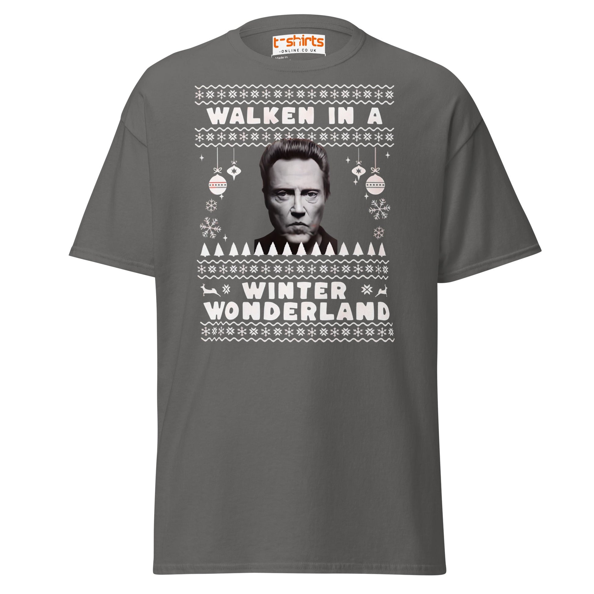 Walken in a Winter Wonderland T-Shirt | Funny Xmas Tee - Charcoal - T-Shirts Online