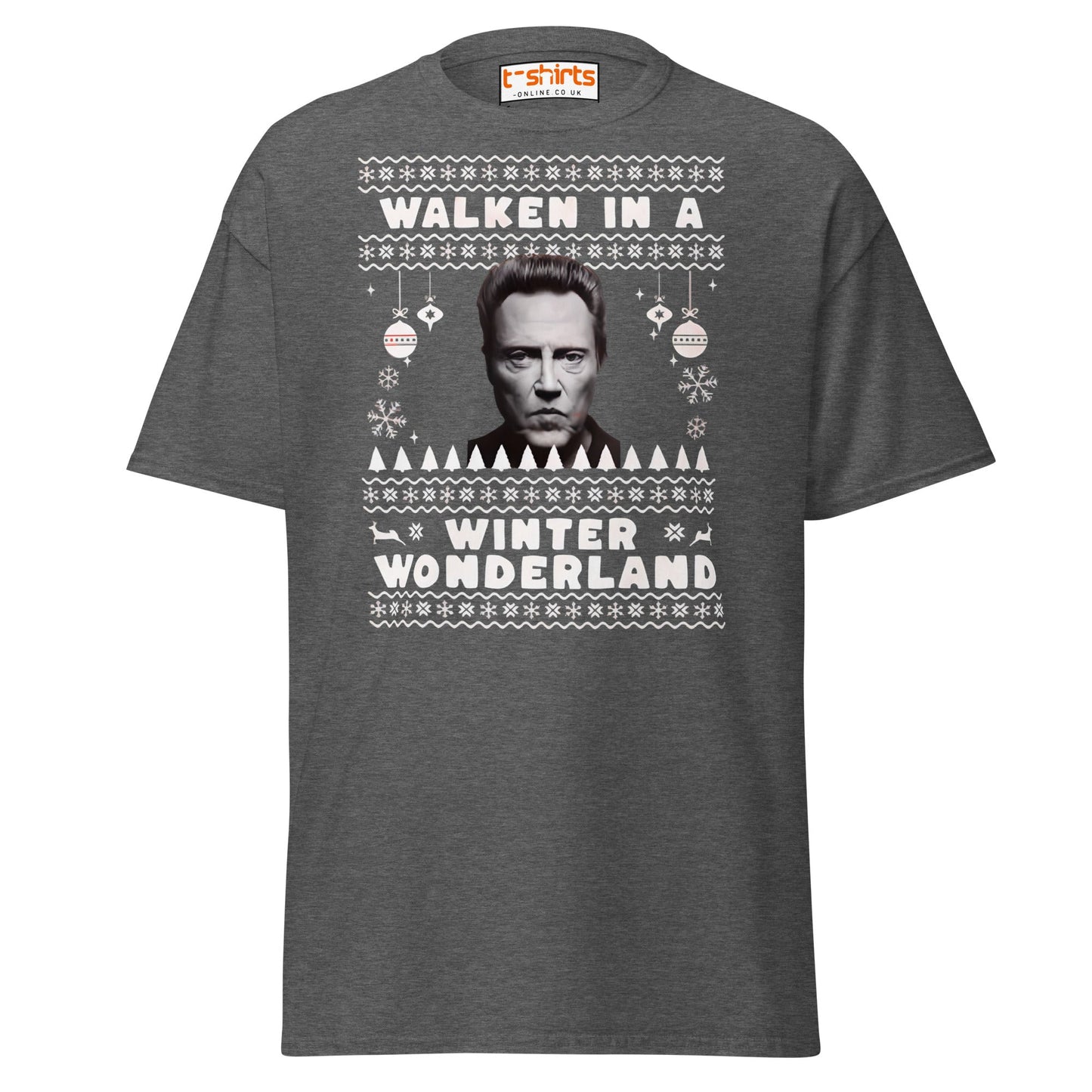 Walken in a Winter Wonderland T-Shirt | Funny Xmas Tee - Dark Heather - T-Shirts Online
