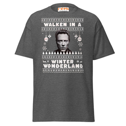 Walken in a Winter Wonderland T-Shirt | Funny Xmas Tee - Dark Heather - T-Shirts Online