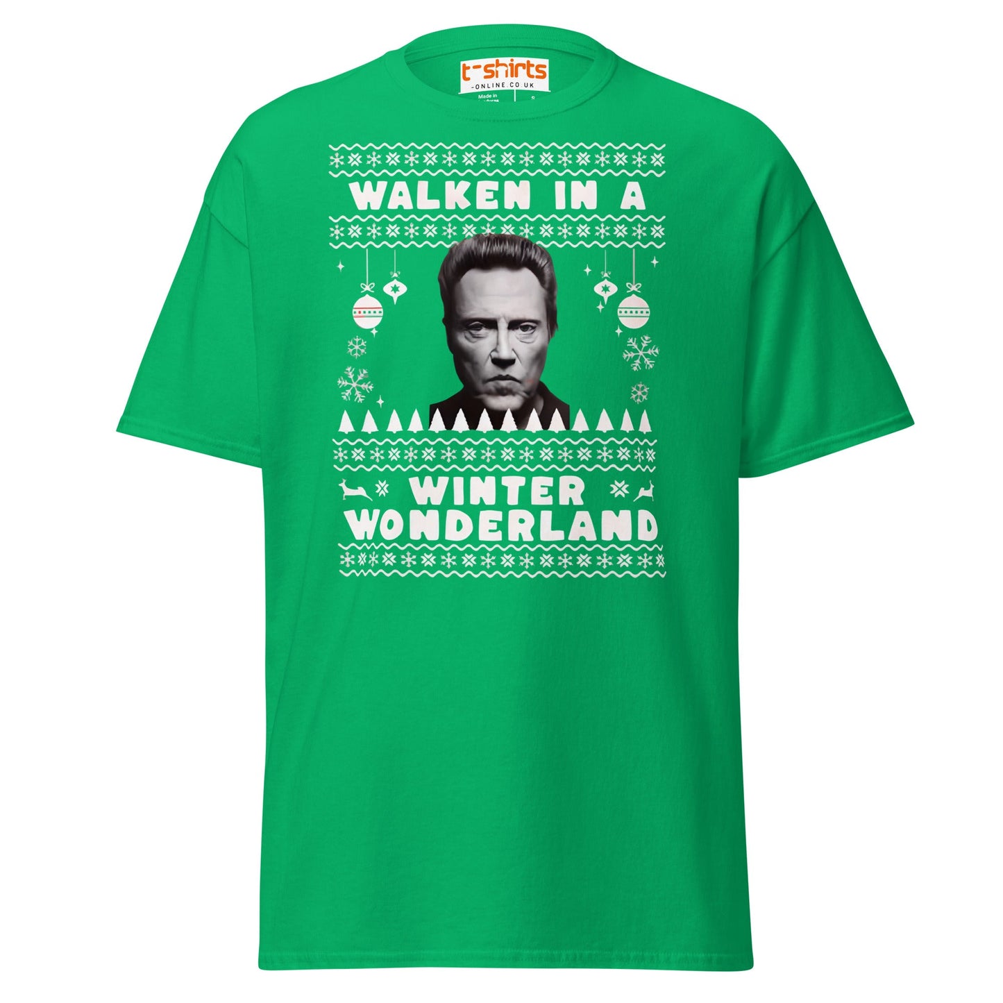 Walken in a Winter Wonderland T-Shirt | Funny Xmas Tee - Irish Green - T-Shirts Online