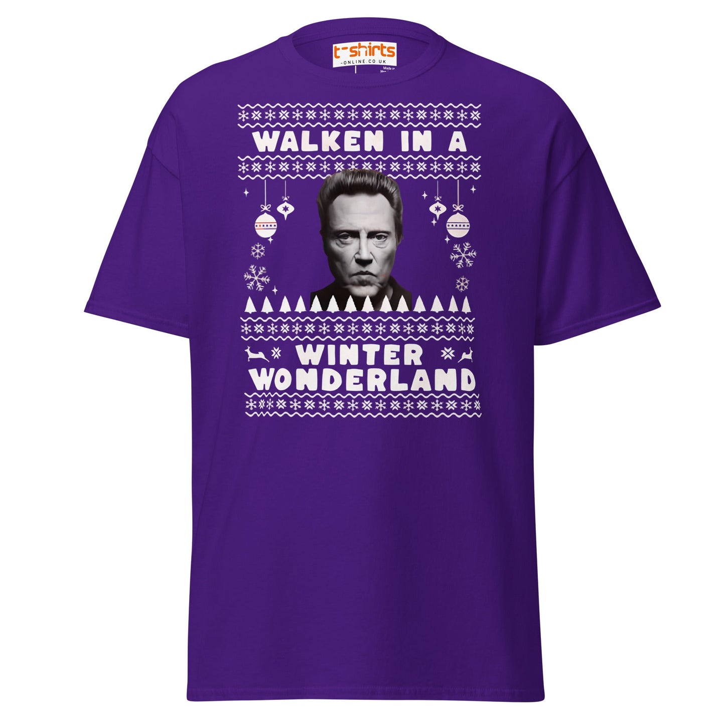 Walken in a Winter Wonderland T-Shirt | Funny Xmas Tee - Purple - T-Shirts Online