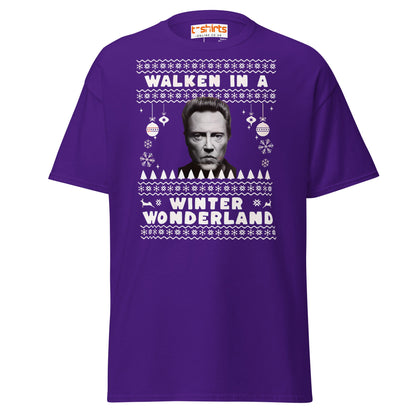 Walken in a Winter Wonderland T-Shirt | Funny Xmas Tee - Purple - T-Shirts Online