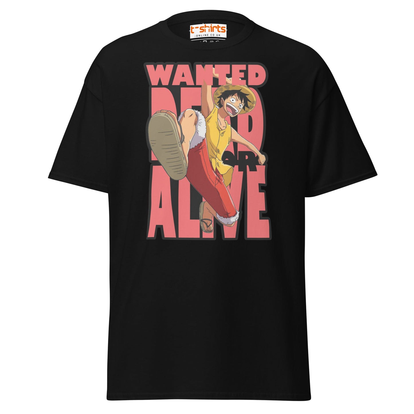 Wanted Dead or Alive Anime T-Shirt | Bold Kick Tee - Black - T-Shirts Online