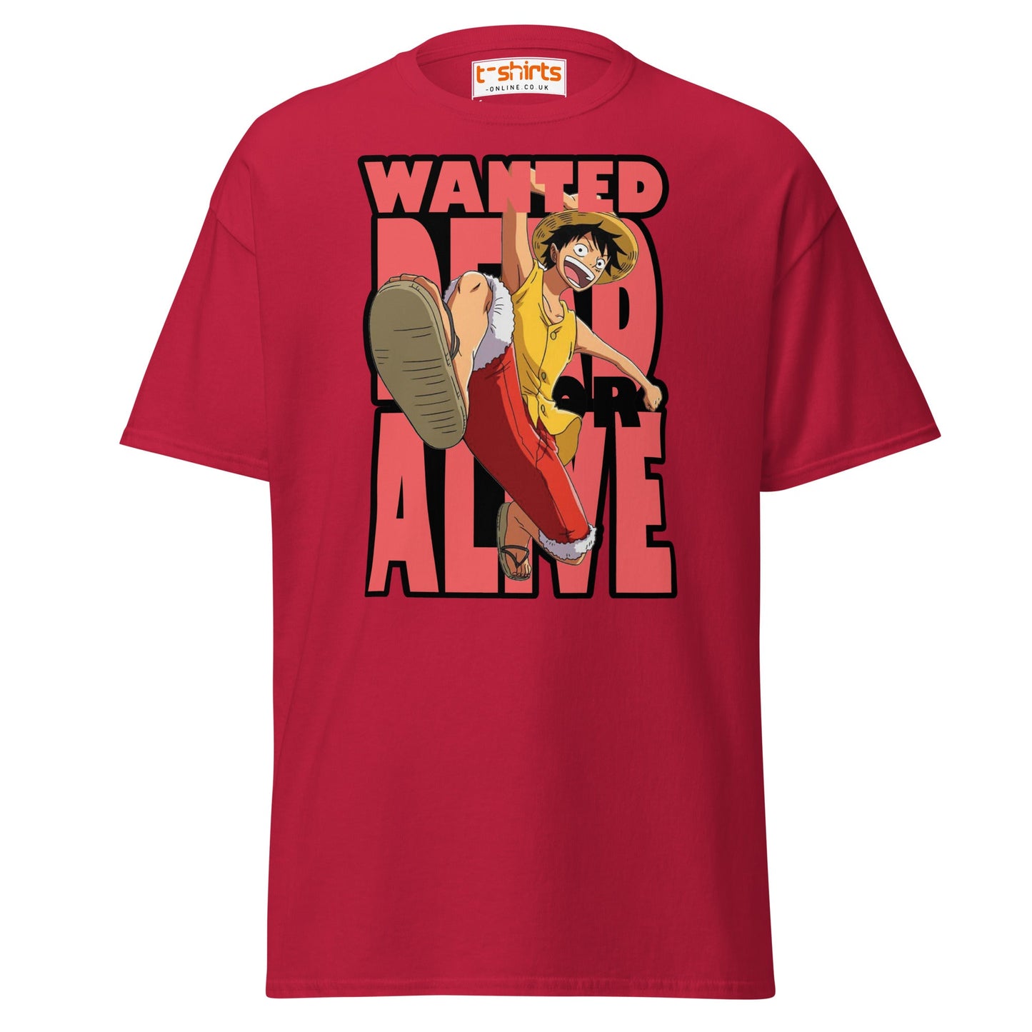 Wanted Dead or Alive Anime T-Shirt | Bold Kick Tee - Cardinal - T-Shirts Online