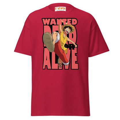 Wanted Dead or Alive Anime T-Shirt | Bold Kick Tee - Cardinal - T-Shirts Online