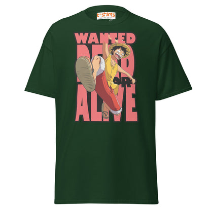 Wanted Dead or Alive Anime T-Shirt | Bold Kick Tee - Forest Green - T-Shirts Online