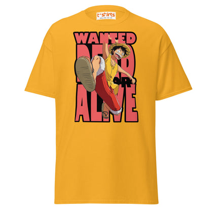 Wanted Dead or Alive Anime T-Shirt | Bold Kick Tee - Gold - T-Shirts Online