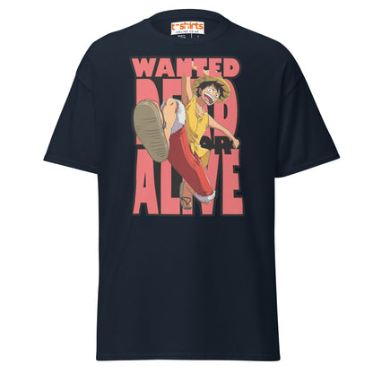 Wanted Dead or Alive Anime T-Shirt | Bold Kick Tee - Navy - T-Shirts Online