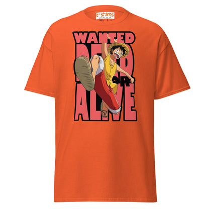 Wanted Dead or Alive Anime T-Shirt | Bold Kick Tee - Orange - T-Shirts Online