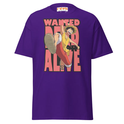 Wanted Dead or Alive Anime T-Shirt | Bold Kick Tee - Purple - T-Shirts Online