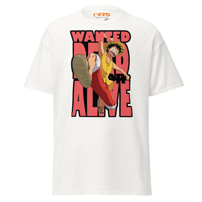 Wanted Dead or Alive Anime T-Shirt | Bold Kick Tee - White - T-Shirts Online