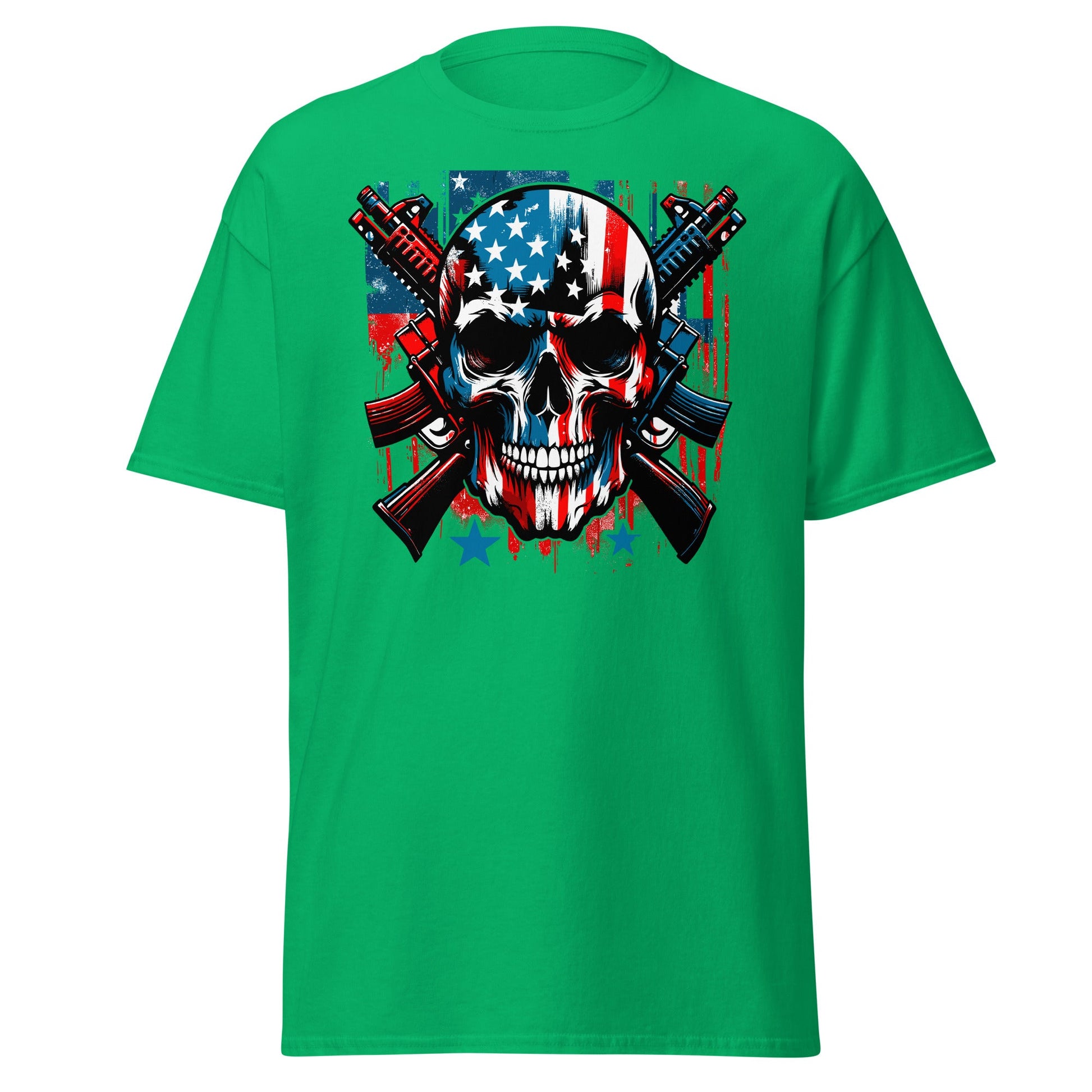 War Skull | Skull T-Shirt - Irish Green - T-Shirts Online