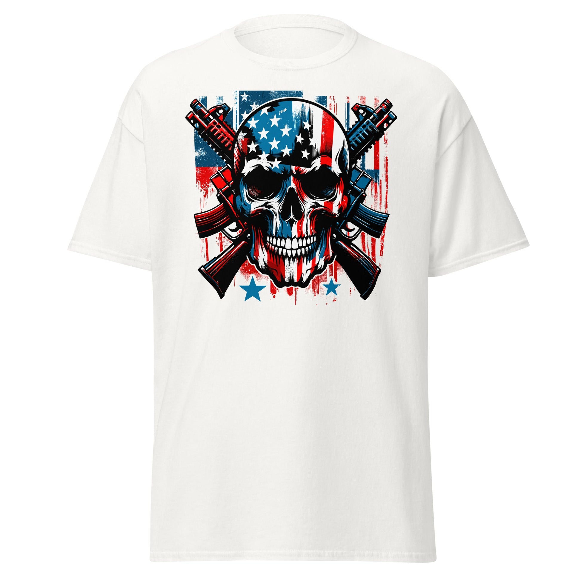 War Skull | Skull T-Shirt - White - T-Shirts Online