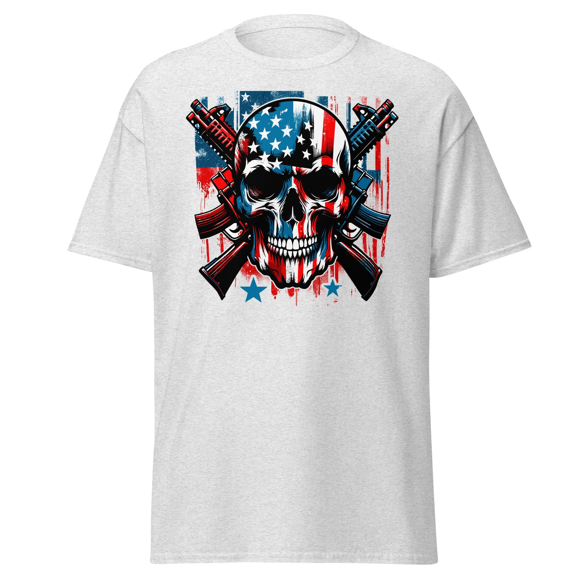 War Skull | Skull T-Shirt - Ash - T-Shirts Online