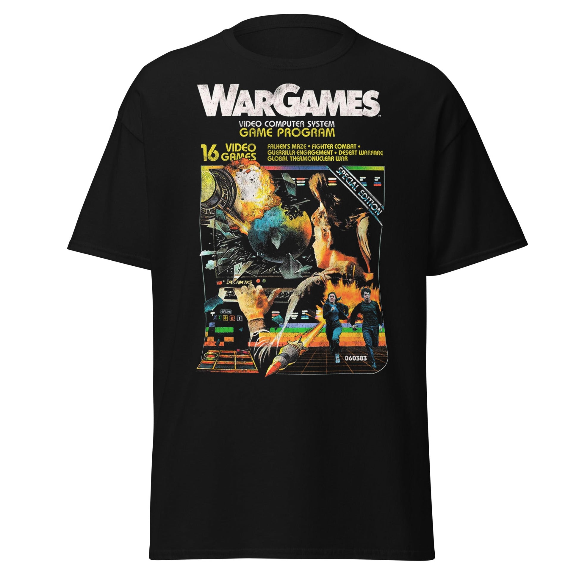 Wargames Movie Poster Video Game Program T-Shirt - Black - T-Shirts Online