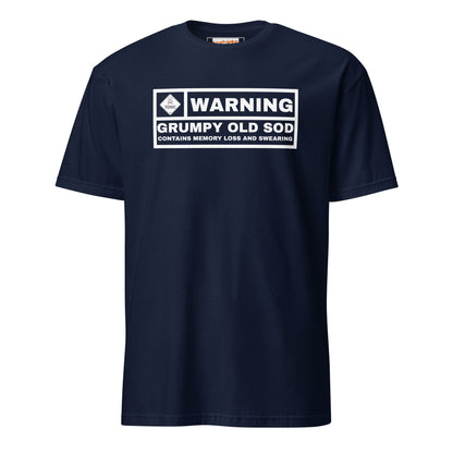 Warning! Grumpy Old Sod T-Shirt - Navy - T-Shirts Online