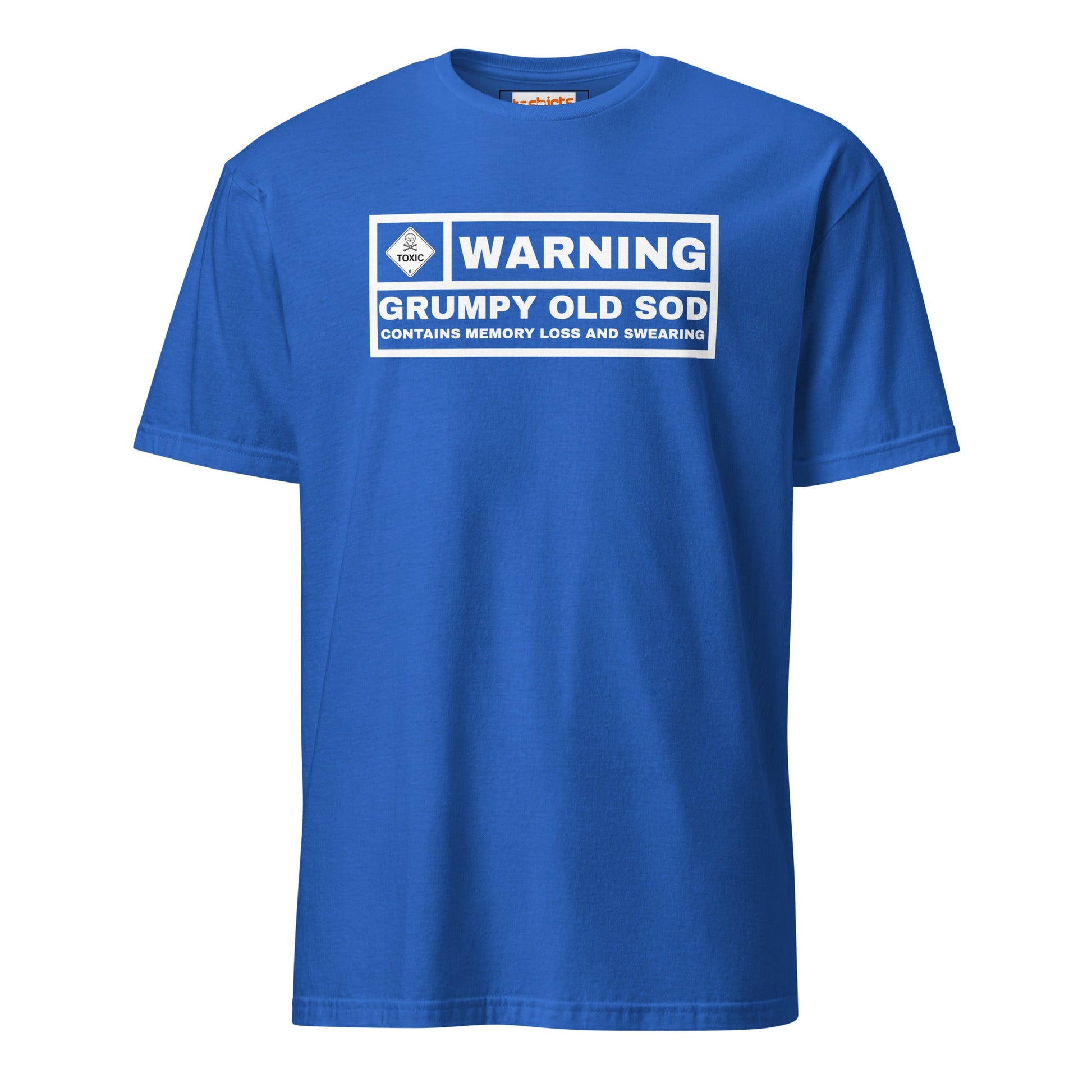 Warning! Grumpy Old Sod T-Shirt - Royal - T-Shirts Online