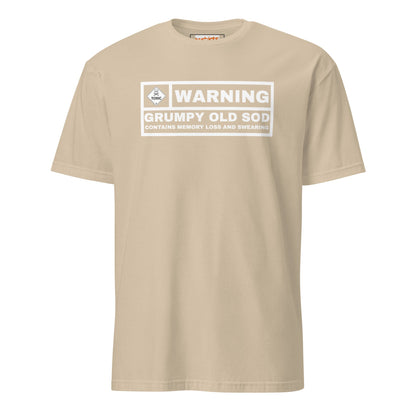 Warning! Grumpy Old Sod T-Shirt - Sand - T-Shirts Online