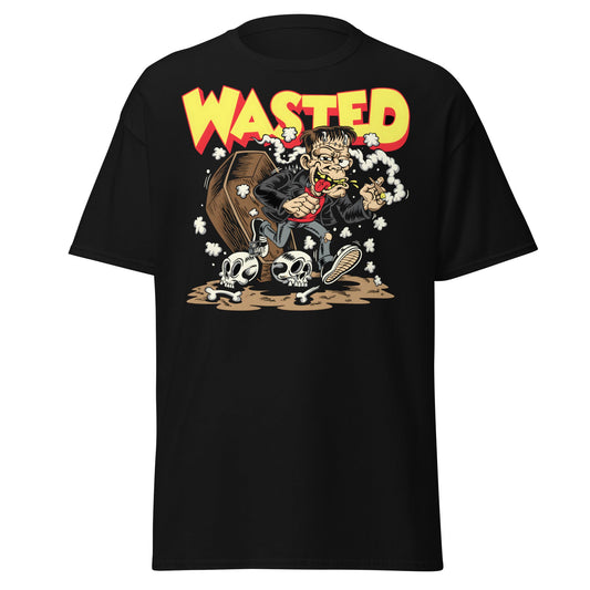 Wasted Frankenstein T-Shirt - Monster Punk Rock Tee - S - T-Shirts Online