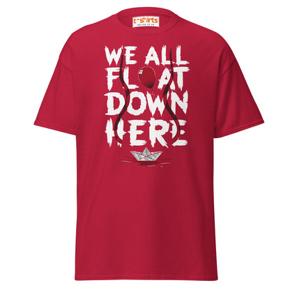 We All Float Down Here Horror T-Shirt - Cardinal - T-Shirts Online