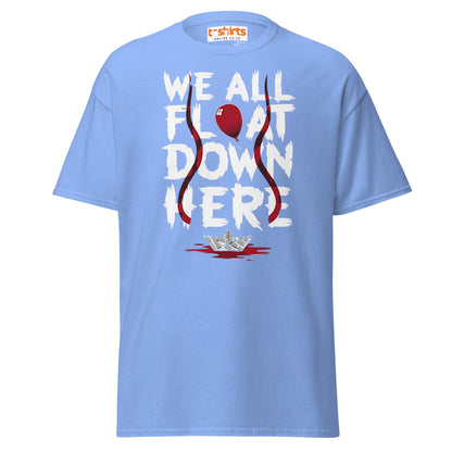 We All Float Down Here Horror T-Shirt - Carolina Blue - T-Shirts Online