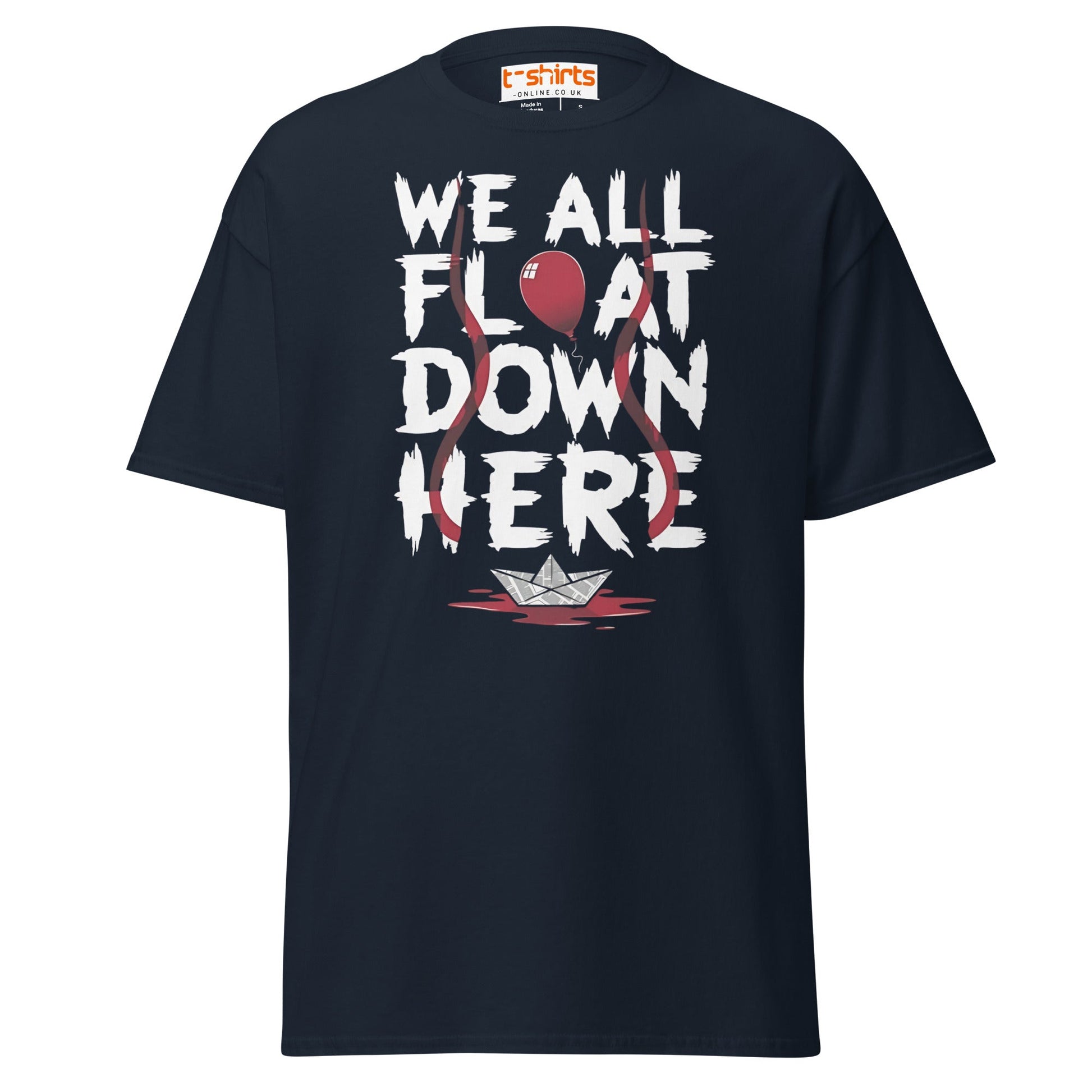 We All Float Down Here Horror T-Shirt - Navy - T-Shirts Online