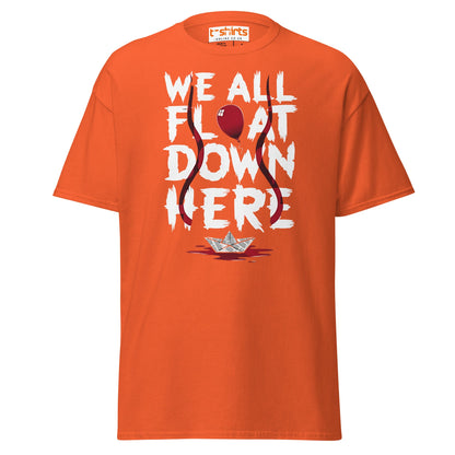 We All Float Down Here Horror T-Shirt - Orange - T-Shirts Online