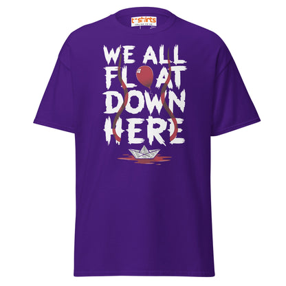 We All Float Down Here Horror T-Shirt - Purple - T-Shirts Online