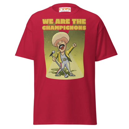 We Are The Champignons T-Shirt – Funny Mushroom Tee - Cardinal - T-Shirts Online