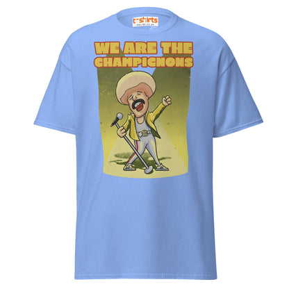 We Are The Champignons T-Shirt – Funny Mushroom Tee - Carolina Blue - T-Shirts Online