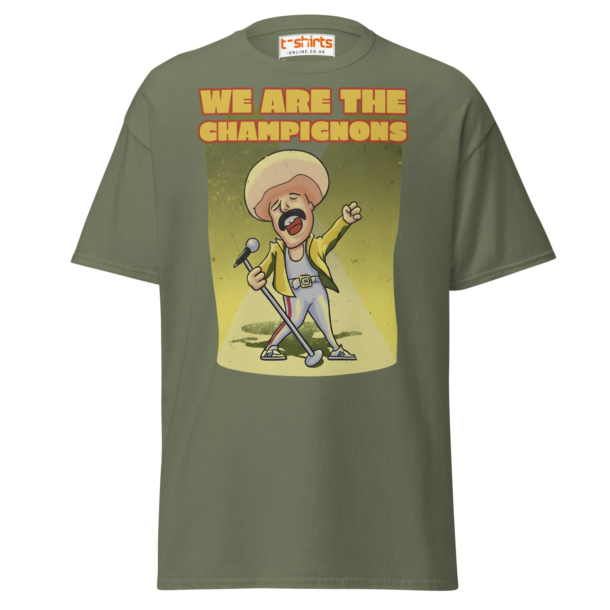 We Are The Champignons T-Shirt – Funny Mushroom Tee - Military Green - T-Shirts Online