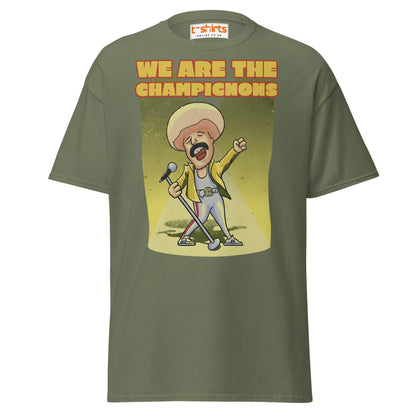We Are The Champignons T-Shirt – Funny Mushroom Tee - Military Green - T-Shirts Online