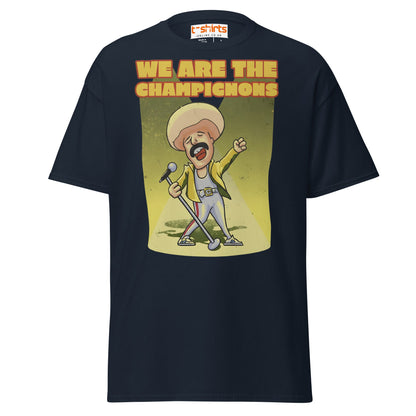We Are The Champignons T-Shirt – Funny Mushroom Tee - Navy - T-Shirts Online