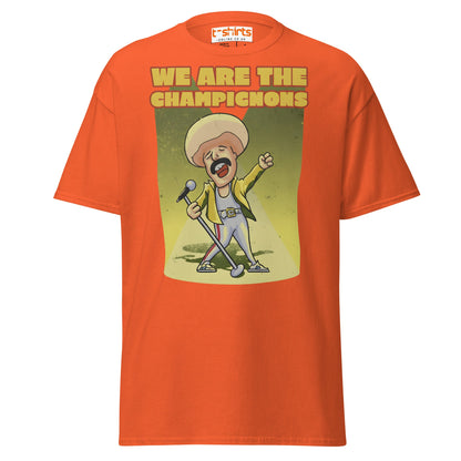 We Are The Champignons T-Shirt – Funny Mushroom Tee - Orange - T-Shirts Online