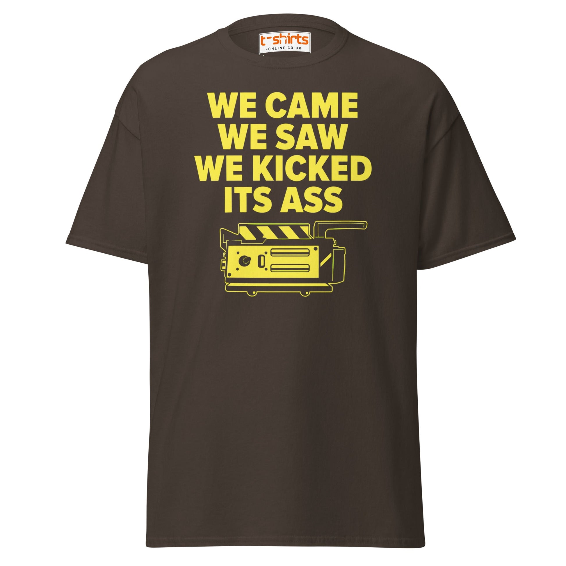 We Came We Saw Funny Quote T-Shirt - Dark Chocolate - T-Shirts Online