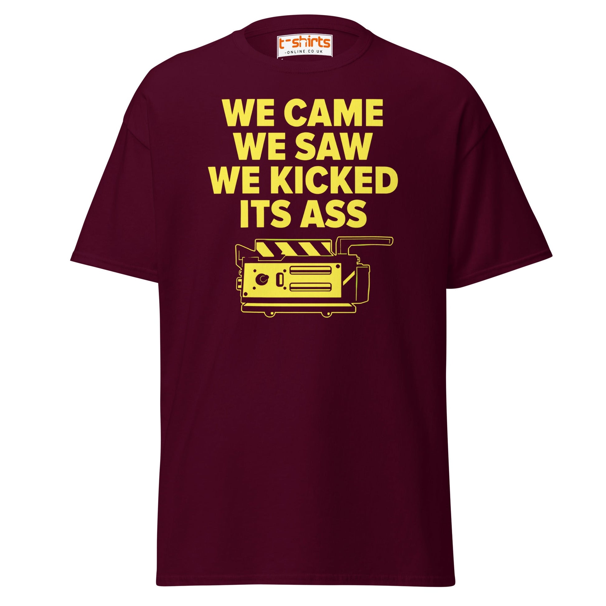 We Came We Saw Funny Quote T-Shirt - Maroon - T-Shirts Online