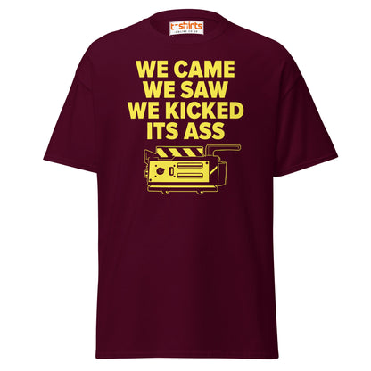 We Came We Saw Funny Quote T-Shirt - Maroon - T-Shirts Online