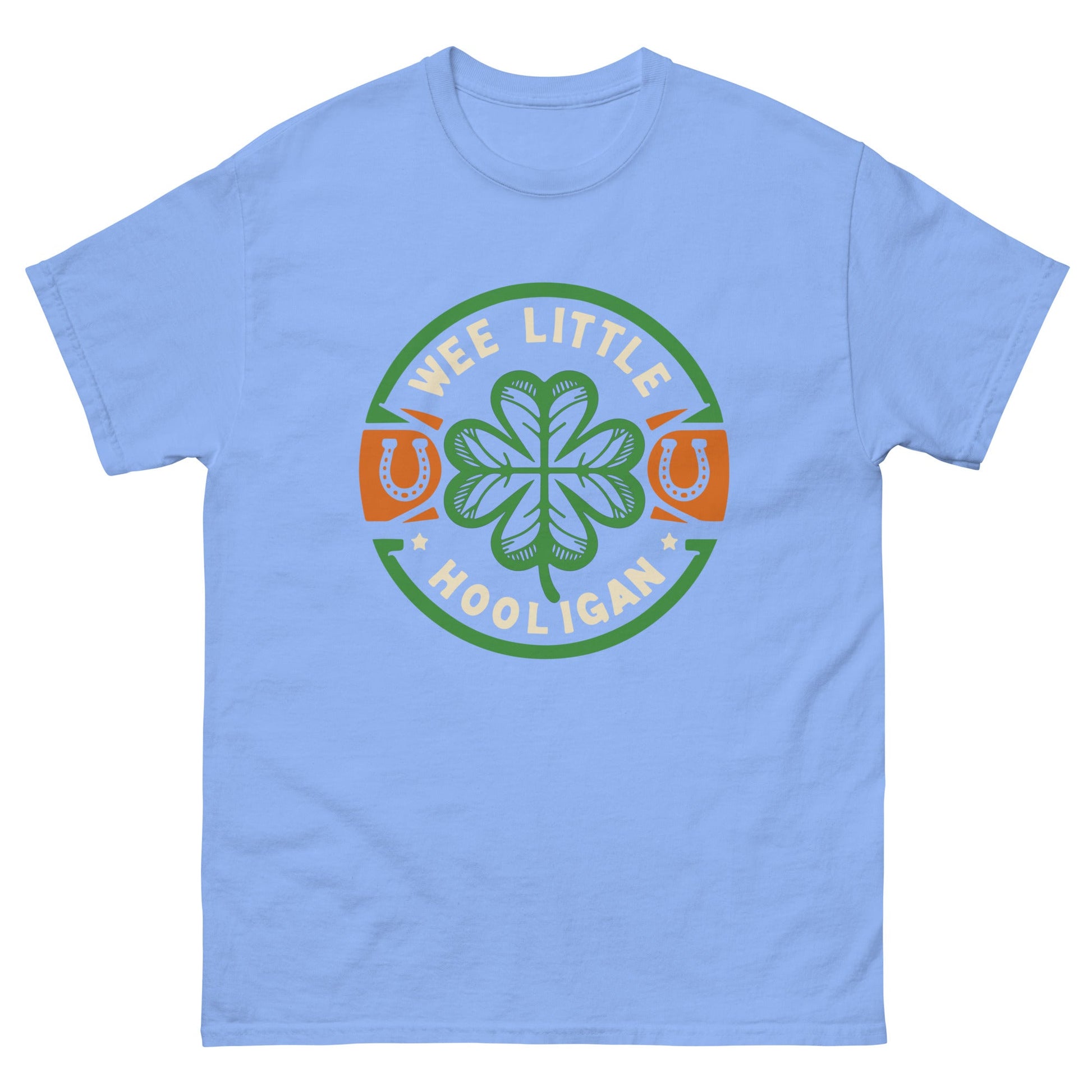 We Little Hooligan | St Patricks Day T-Shirt - Carolina Blue - T-Shirts Online