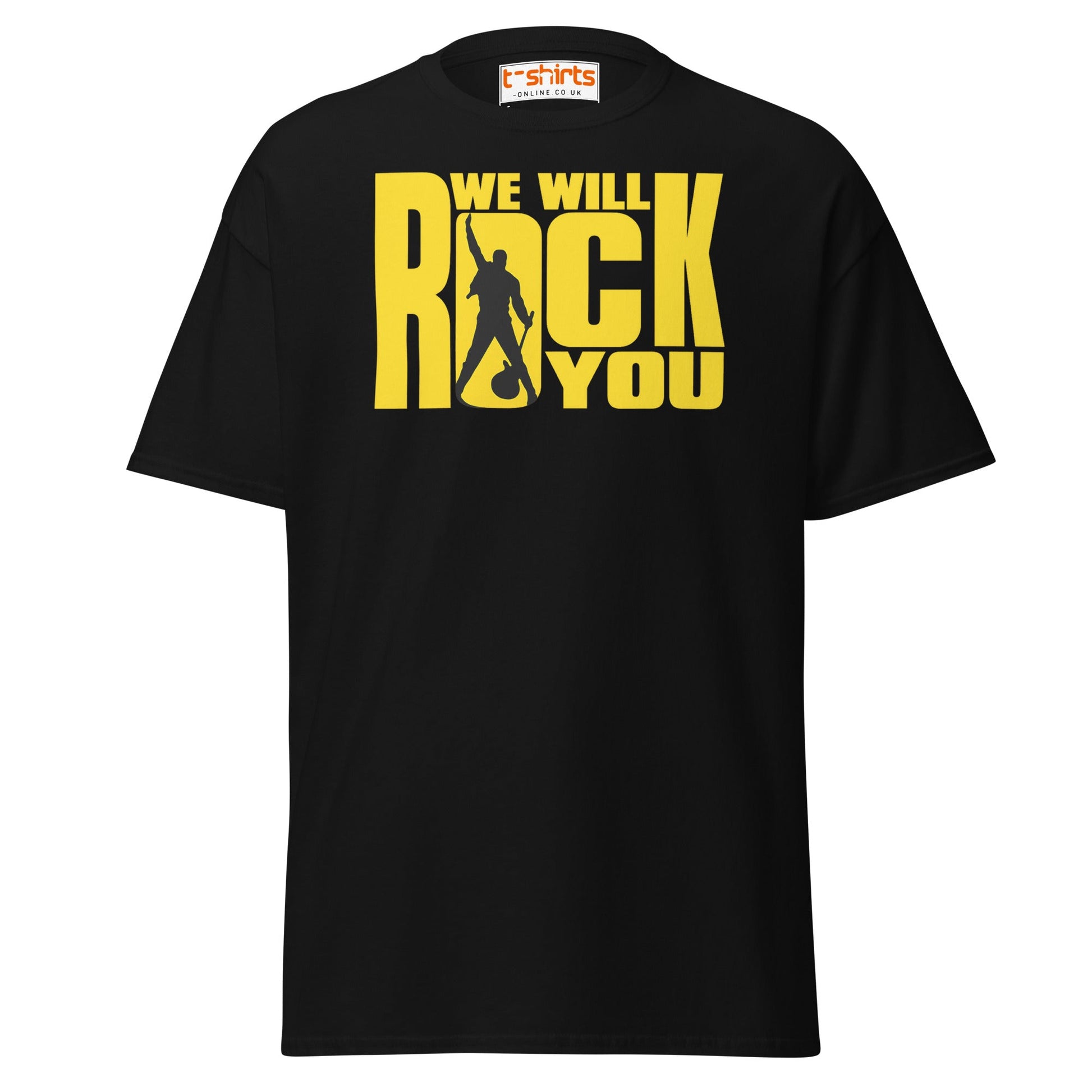 We Will Rock You T-Shirt – Classic Rock Band Tee - Black - T-Shirts Online