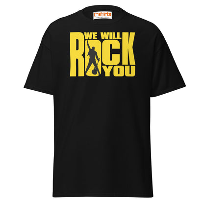 We Will Rock You T-Shirt – Classic Rock Band Tee - Black - T-Shirts Online