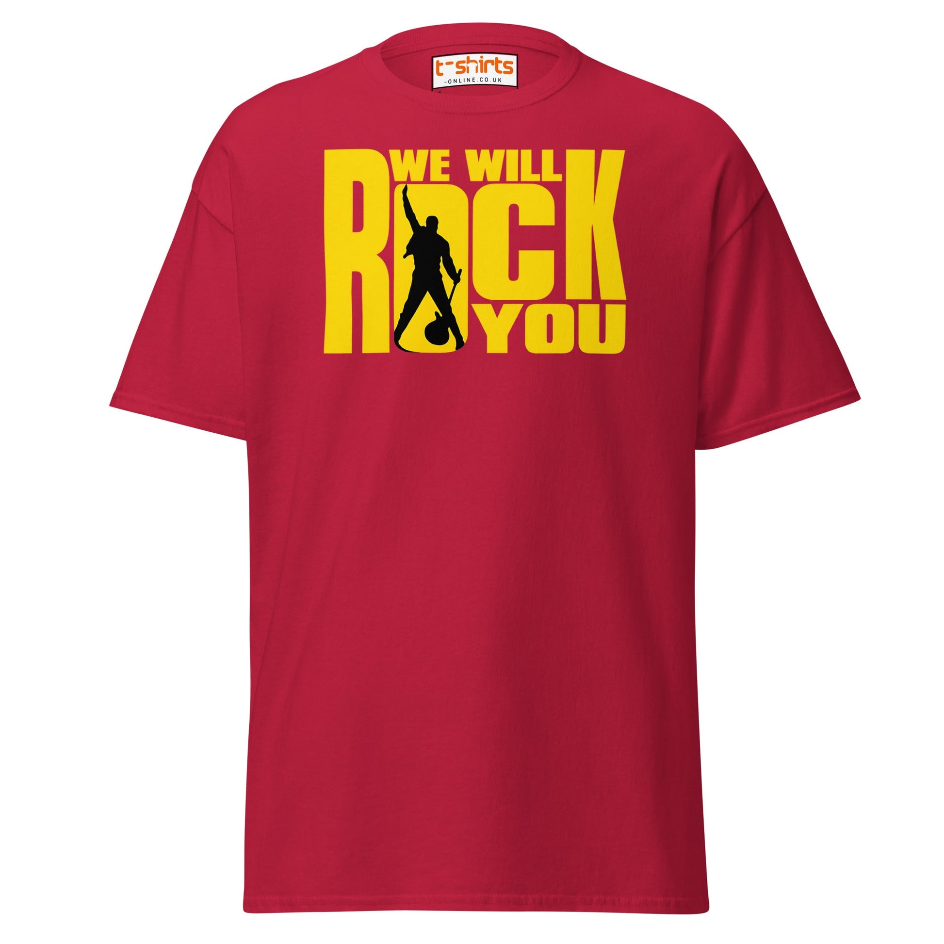 We Will Rock You T-Shirt – Classic Rock Band Tee - Cardinal - T-Shirts Online