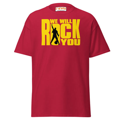 We Will Rock You T-Shirt – Classic Rock Band Tee - Cardinal - T-Shirts Online