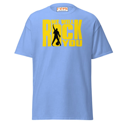 We Will Rock You T-Shirt – Classic Rock Band Tee - Carolina Blue - T-Shirts Online