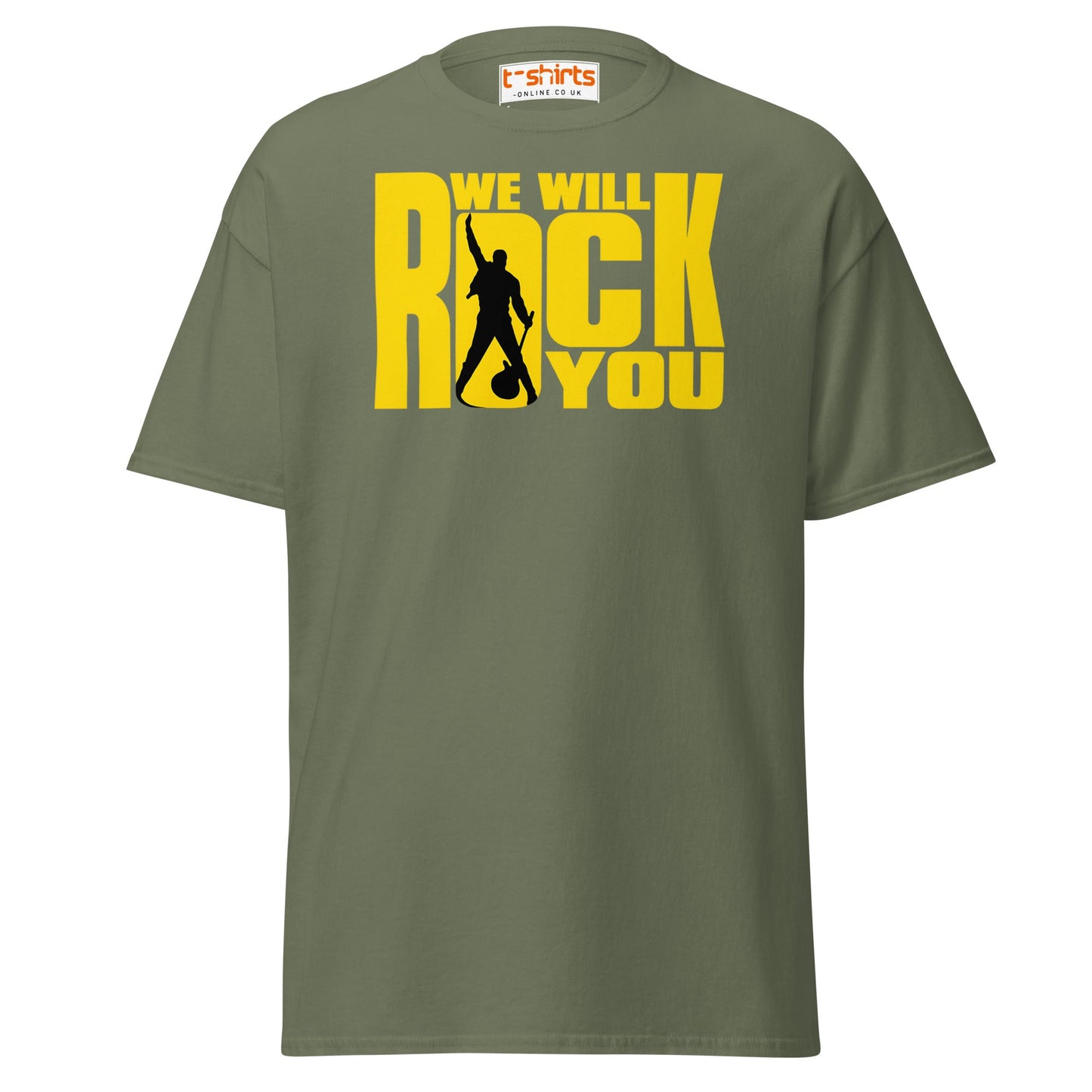 We Will Rock You T-Shirt – Classic Rock Band Tee - Military Green - T-Shirts Online