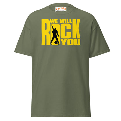 We Will Rock You T-Shirt – Classic Rock Band Tee - Military Green - T-Shirts Online